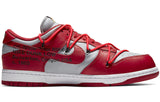 NIKE DUNK LOW LTHR OW OFF-WHITE - UNIVERSITY RED