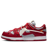 NIKE DUNK LOW LTHR OW OFF-WHITE - UNIVERSITY RED